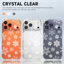 for iPhone 17 Pro Christmas Case Clear Kids, Xmas Snowflake Design Slim Protection Shockproof Women Mobile Case Cover for iPhone 17 Pro Girls