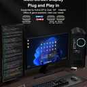 Reborn DisplayPort to Dual DisplayPort Splitter 4K@60Hz Display Port Splitter 1 in 2 Out for Dual Monitor Extended Display DP Source to 2 DP Adapter with PC, Graphics Card, Lenovo, HP and More
