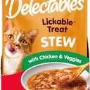 Hartz Delectables Stew Lickable Wet Cat Treats for Adult & Senior Cats, Chicken & Veggies, 1.4 Ounce (Pack of 12), Best By: Feb 22, 2027