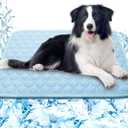 Upgrade Self-Cooling Mat for Dogs & Cats - Washable Pet Cooling Pad, Foldable Dog Cooling Mat Pet Cool Blanket for Indoor or Outdoor (Medium, Blue)