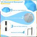 VZZNN 6 Pack Plant Umbrellas for Outdoor Plants, Garden Umbrella Shade for Potted Plants and Garden Beds, Sun Shade Cover to Defend Plants From Blazing Sun