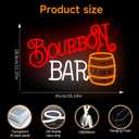 Bourbon Bar Neon Sign for Wall Decor Bourbon Whiskey Neon Led Sign Dimmable Neon Light Sign for Man Cave Garage Business Beer Bistro Light Up Sign for Home Bar Decor Speakeasy Party Gift for Dad