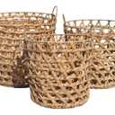 Set Of 3 Baskets For Home 30x13, 28x12, 38x15