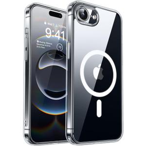 CANSHN Magnetic for iPhone 17e / 16e Case Clear, Upgraded [Full Camera Protection] [Compatible with Magsafe] Non-Yellowing Protective Shockproof Bumper Phone Case - Clear
