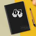2 x (3Pcs) Six Seven 67 Meme Stickers Gen Alpha Slang 6 7 Hands Vinyl Decals Waterproof Sticker for Water Bottle, Laptop, Tumbler, Phone Case, Scrapbooking, 3" x 2.5"