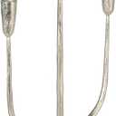 Creative Co-Op Tall Artisanal Metal Candelabra, Silver