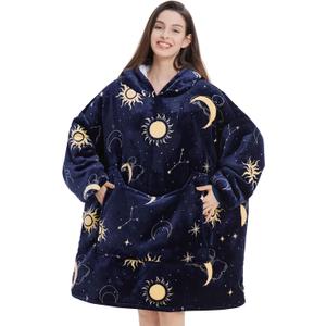 Aemilas Wearable Blanket Hoodie - Warm Sherpa Blanket Sweatshirt as Gifts for Adult Women Mom Men, One Size Fits All