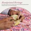 14x36 Inch Cotton Block Print Ruffle Sham Cover,Handmade Boho Floral Block Print Pillowcase,Ruffle Trim,Soft Decorative Cushion Case for Bedroom,Farmhouse&Cottagecore Bedding