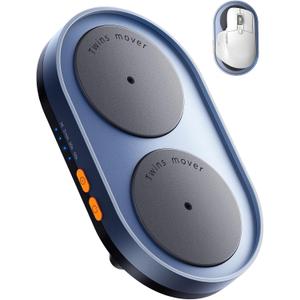 Dual Turntable Mouse Jiggler Silent Mechanical Movement with Random Function, Undetectable Mouse Mover, Timer, Keep Computer Awake