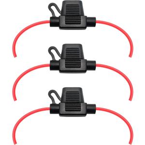 VANTRONIK Waterproof Mini Inline Fuse Holder with 20 Gauge AWG Wire 12 Inches Long, Fit for ATM Blade Small Fuse in Vehicle Automotive Car Boat Tractor, 3 Pack