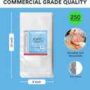 Avid Armor Chamber Vacuum Sealer Bags Heavy Duty, BPA-Free, Pre-Cut Chamber Vacuum Bags for Food Preservation, Freezer Storage, Sous Vide and more, 250/Pack (Clear - 250, 6x12)