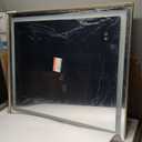 Keonjinn 40 x 32 LED Mirror for Bathroom with Frontlit & Backlit, Brushed Gold Framed Mirror with Lights, Anti-Fog, Stepless Dimmable 3 Color Lights, Tempered Glass(Horizontal/Vertical)