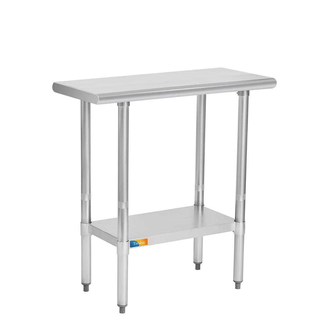Treshin Stainless Steel Table 18" X 30" Commercial Prep & Work Table