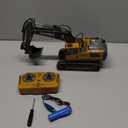PREPOP Remote Control Excavator Toy for 6-12 yr Boys, Best Birthday Gifts for Kids 4-7 8 9 10 11 Year Old, RC Construction Toys with Metal Shovel, Lights, Sounds 2.4Ghz