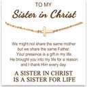 Tarsus Cross Bracelet for Women, Christian Gifts for Women, Religious Gifts Adjustable Dainty Cross Bracelet, Easter, Mother's Day, Christmas, Birthday