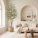 Artificial Olive Trees, 6Ft Tall Faux Olive Tree with Realistic Leaves and Fruits, Fake Potted Olive Silk Tree, Floor Plants for Living Room Bedroom Home House Office Stairs Decor Indoor