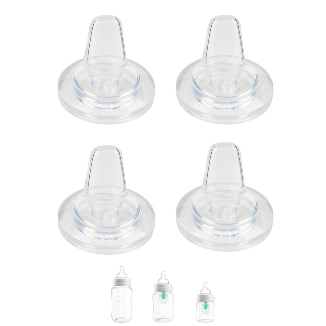 Sippy Cup Nipples for Philips Avent Anti-Colic Baby Bottles,Food Grade Silicone Sippy Spout,Variable Flow Soft Nipple,6m+ Months,Set of 4