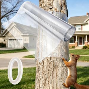 Squirrel Baffle for Tree Trunk,Squirrel Tree Guard Trunk Protector for Wooden Post Bird Feeder,Outside Baffle Guard Protector from Raccoon Deer Iguana (59inch)