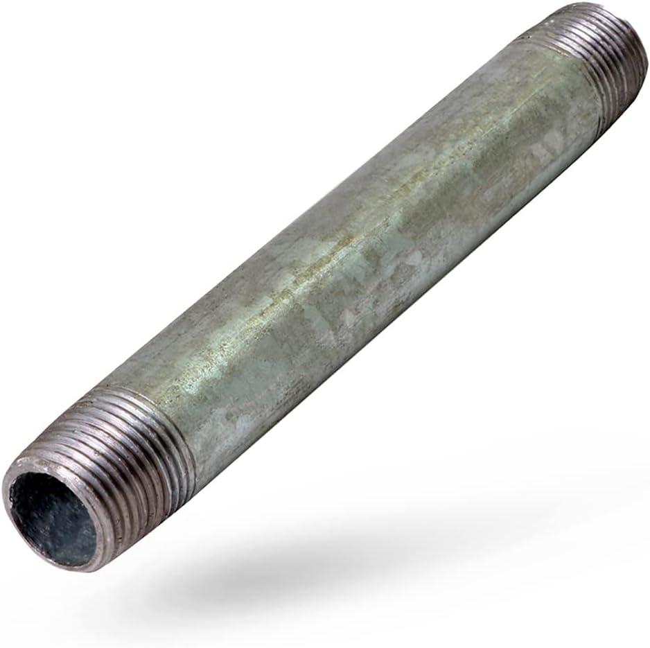 OQHM1080 8" Long Galvanized Steel Nipple Pipe Fitting with 1" Nominal Size Diameter, 1 in. x 8 (1 in. x 8 in.)