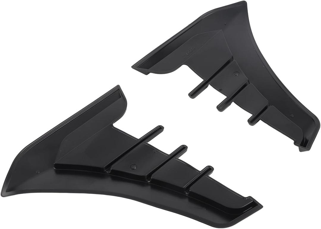 Aramox Side Vent Trim, 2pcs Universal Car Side Vent Trim Decoration Sticker Rubber Shark Gills Gloss Black
