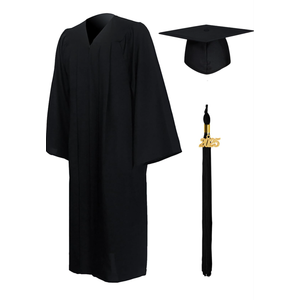 GraduationMall Matte Graduation Gown Cap Tassel Set 2025 for High School and Bachelor 48