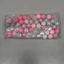 PH PandaHall 50pcs 20mm Bubblegum Beads Pink Chunk Pen Beads Acrylic Focal Beads Large Loose Beads Round Beads for Pen Wedding Garland Jewelry Bracelet Necklace Pen Bag Chain Making