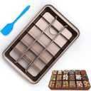 Brownie Pan with DividersNonstick Carbon Steel Baking Loaf Pan Baking Pan Baking Pan18 Pre-Cut Square Molds for Brownie Bite, Cake, Fudges and Chocolate