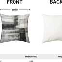 AEIOAE Black Grey White Pillow Covers 22x22 Inch Set of 2,Abstract Art Throw Pillows Case,Modern Geometry Outdoor Decorative Square Linen Farmhouse Decor Cushion Covers for Home Sofa Bed Couch