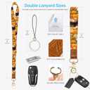 Cute cat Hidden Among The Flowers 2-in-1 ID Badge Holder & Lanyard Wallet for Teachers,Nurse,Professionals-Cute Zippered Coin Pouch,Removable Wristlet & Neck Lanyard,5 Card Slots Stylish Work