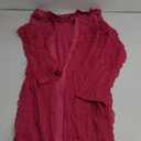 Sexy Button Down Dresses for Women Date Night Off Shoulder See Through Mesh Ruffle Bodycon Maxi Dress (Medium, 0279-hot Pink)