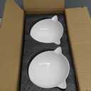 Wellbro Ceramic Raised Cat Bowl，Tilted Raised Bowl Anti Vomit Bowls for Indoor Cats Whisker Friendly Pet Feeder for Cats Puppies, Microwave and Dishwasher Safe,Pink And Light Blue