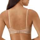 Hanes Women's Originals Full Coverage Contour Wireless Stretch Cotton T-Shirt Bra (Beige)