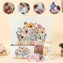 8 PCS Birthday Gift for Mom Flower Theme Mothers Day Christmas Gifts from Daughter Son New Mom Gift Besket