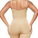SHAPERX Open Bust Shapewear Tummy Control Bodysuits for Women Seamless Compression High Waisted Body Shaper S/M