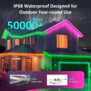 roperry 70FT Outdoor LED Strip Lights,IP68 RGB LED Lights with Remote and APP Control, Outdoor Strip Lights for Pool, Balcony, Roof, Garden, Stairs (1 Roll)