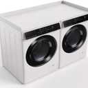 Fivesun Washer Dryer Countertop, 27.5" x 54 Wood Washer and Dryer Countertop with Edge Rails for Laundry Room Organization and Storage, White