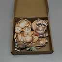 12Pcs Woodland Animal Table Centerpiece Forest Animal Wood Tabletop Detachable Sign Rustic Tiered Tray Decor for Baby Shower Gender Reveal Birthday Photo Props Party Favor Supplies