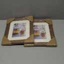 GraduationMall 8x10 Wooden Picture Frames, Display Photos 5x7 with Mat or 8x10 Without Mat, Real Glass, Wall or Tabletop Display, Rustic Brown Set of 2