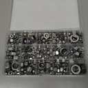 ZQZ 360 Pack Metric Hex Nuts & Locknuts Assortment KitM3 M4 M5 M6 M8 M10 M12 304 Stainless Steel Assorted Nylon Insert Lock Nuts SetsStandard Thread Nylock Nuts