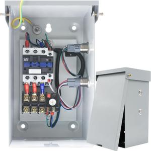 7.2 Hp Single Phase Magnetic Motor Starter, 220-240V 5.3kW 14-22 Amp Magnetic Switch for Motors, Ample Wiring Space NEMA 3R Rated Motor Starters for Indoor/Outdoor Use