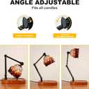 Candle Warmer Lamp With 2 Bulbs, Dimmable With Timer, 2H/4H/8H Timer, Adjustable Height & Heat, Electric Lamp Compatible With Large Jar Candle (Retro Brown)