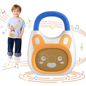 alilo Pocket Bunny Portable Kids Music Player, Musical Toys for Toddlers 1-3-5, Preloaded 120+ Stories/Music/Lullabies/White Noise,High Fidelity Sound Travel Bluetooth Speaker (with Strap and Ring)