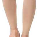 Calf Compression Sleeve for Men & Women Unknown, 1 Pair, Footless Compression Socks 20-30mmHg for Leg Support, Shin Splint, Pain Relief, Swelling, Varicose Veins, Maternity, Nursing, Travel, Beige M