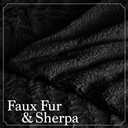 The Connecticut Home Co Throw Blanket for Couch, Soft Fluffy Room Decor, Cozy Warm Throws for Bed, Couches, Gifts for Women, Bedroom Cute Aesthetic Blankets Faux Fur and Sherpa,65x50, Black