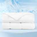 Bedsure Cooling Comforter King Size - Cooling Blankets for Hot Sleepers, Lightweight Comforter for Summer with Dual-Sided Cool Tech, Soft Breathable Cold Blanket for Sleeping, White, 102x90 Inches