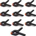 10 PCS Plastic Nylon Spring Clamps, 2 Inch Multipurpose Heavy Duty Clip for Home Improvement, Arts & Crafts, Backdrop Stand, Photography, etc. (Small)