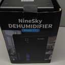 NineSky Dehumidifier,98 OZ Dehumidifiers for Home,(1100 sq.ft) Dehumidifiers for Basement Bathroom Bedroom with Auto Shut Off, Switchable 7 Colors Light (Black)