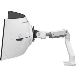 Ergotron - HX VHD Premium Heavy Duty Gaming Monitor Arm, Single Monitor Desk Mount  for 1000R Curved Ultrawide Monitors Up to 57 Inches, 9-14 Inches Depth, VESA 75x75mm or 100x100mm  White