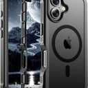 jaroco Magnetic for iPhone 17 Case, [Compatible with MagSafe][Military Grade Drop Protection][Heavy Duty Protection][Non-Slip][Shockproof] 2-Layer Durable Bumper Phone Case 6.3''-Black
