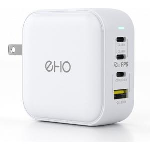 USB C Wall Charger, 100W PD 3.0 PPS 4-Port GaN III Fast Charger Type C Charging Station Foldable Power Adapter Travel Charger Block Compatible w/MacBook, Laptop, iPad, iPhone, Samsung and More-White